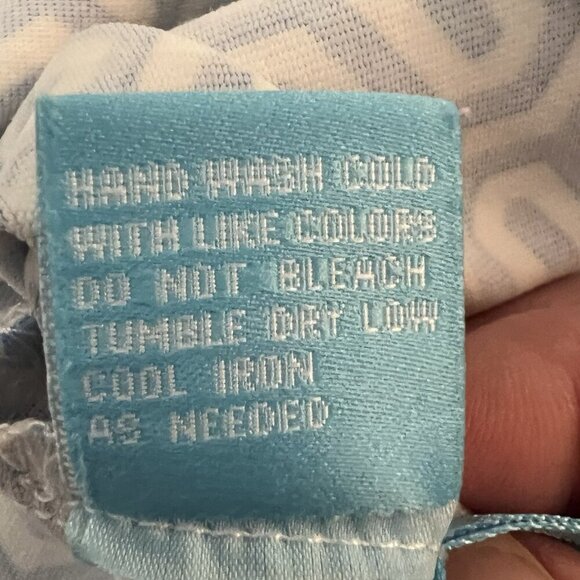 J McLaughlin Sheath Dress Size Small Catalina Cloth Stretch Blue White Geometric - Picture 4 of 8